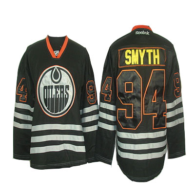 Black Ice NHL Edmonton Oilers 94 Ryan Smyth Hockey Jersey-2012 New